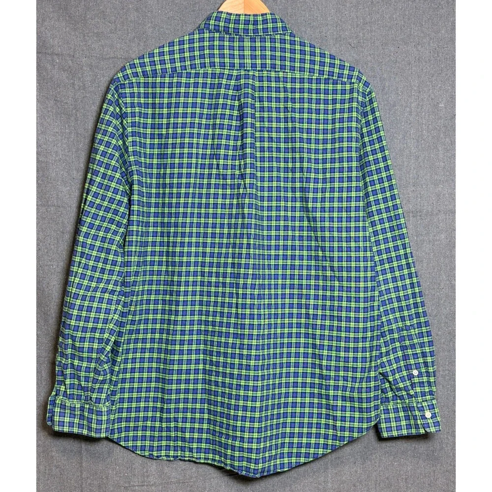 Polo Ralph Lauren Mens XL Blue Green Plaid Button Down Shirt Long Sleeve‎